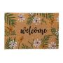 Коврик "Welcome" с цветами 60х40 см., светло-коричневый/черный/зеленый/белый