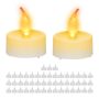 Komplektā 50 LED sveces 4,5x3,5cm, balts
