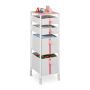 Bērnu kumode ar 4 nodalījumiem 109.5x36x40.5cm., rozā/balta