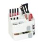 Grima organizators ar atvilktnēm 21,5x26x21cm., baltā krāsā