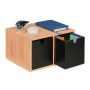 Rakstāminstrumentu organizators ar 2 nodalījumiem 14,5x24,5x20 cm., gaiši brūns/melns