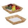 Augļu grozs 7x30x30cm., bēšs/balts