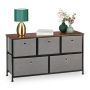 Kumode ar 5 atvilktnēm 54.5x100x30cm., pelēka/melna/brūna