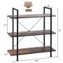 Напольная полка 90x36x99см, коричневого/черного цвета