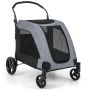 Коляска для собак 67x98x88см, серо-черный цвет
