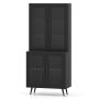 Bufete 80x40x178,5 cm, melna