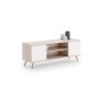 TV galdiņš Focus RTV 155x50x40 cm, bēšs/balts