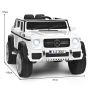 Детский электромобиль 115x67x57см, белый/черный цвет