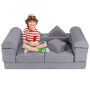 Modulārā bērnu sofa 130x66x52,5cm, pelēkas krāsas