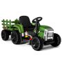 Bērnu elektriskais traktors 136,5x50x52,5cm, tumši zaļā/melnā krāsā