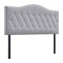 Gultas galvgalis Homcom 185x8x134cm, pelēkas/melnas krāsas