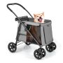 Ratiņi suņiem 106x63x103cm, pelēkas/melnas krāsas