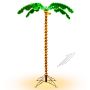LED palmas formas koks 118x80x154cm, zaļā/brūnā krāsā