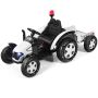 Bērnu elektriskais traktors 151x68x70cm, baltas/melnas krāsas