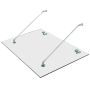 Caurspīdīgs durvju nojume Homcom 150x90cm, sudraba krāsā