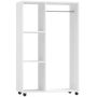 Открытый шкаф для одежды Homcom 80x40x128см, белого цвета