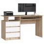 Rakstāmgalds NORE CLP S135, balts/ozols