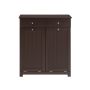 Vannas istabas skapītis ar 2 veļas groziem 78x38x91cm., brūnā/baltā krāsā