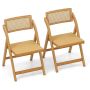 Komplekts no 2 ēdamistabu krēsliem 56x49x80cm, gaiši brūnā krāsā