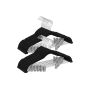 Вешалки для одежды 20 шт., серебристо-черные