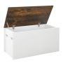 Скамья для обуви 90x45x45,5см, коричнево-белый цвет