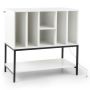 Skapis 80x45x79,5 cm, balts/melns
