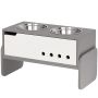 Миски с подставкой PawHut 62,5x30x36,5см, белого/серого цвета