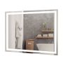 LED sienas spogulis 80x60x3,5cm, sudraba krāsā