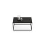 Betona dizaina kafijas galdiņš Solo 100x60x40cm, melns
