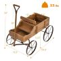 Подставка для цветов 62x34x60см, коричневого цвета