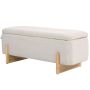 Solīte ar mantu kasti Homcom 111x44x44,5cm, smilšu/gaiši brūnā krāsā