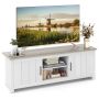 TV galds 145x39,5x49,5cm, baltas/gaiši brūnas krāsas