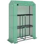 Siltumnīca Outsunny 100x40x150cm, zaļā krāsā