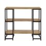 Konsoles galds 110x35x96cm., brūnā/melnā krāsā
