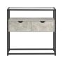 Kumode 81x35x78cm., pelēka/melna krāsa