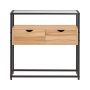Kumode 81x35x78cm., gaiši brūnas/melns