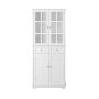 Virtuves skapis 75x40x175cm., baltā/sudraba krāsā