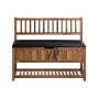 Прихожая скамья 90x35x75см., коричневого/черного цвета