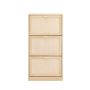 Тумба для обуви 60x24x118см., светло-коричневого/белого цвета