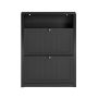 Тумба для обуви 80x24x110см., черного цвета