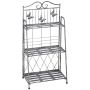 Подставка для цветов Outsunny 44x25x96см, серебристого цвета