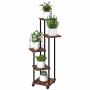 Подставка для цветов Outsunny 59x59x110см, коричневого/чёрного цвета