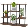 Подставка для цветов Outsunny 80x24x61,5см, коричневый/черный
