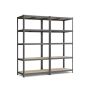 Комплект из 2 полок для хранения 50x100x200 см., темно-серый/светло-коричневый