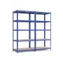 Комплект из 2 полок для хранения 50x100x200 см., светло-коричневый/синий