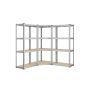 Полка для хранения 40x216x160 см., светло-коричневый/серебристый цвет