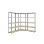 Полка для хранения 40x250x180 см., светло-коричневый/серебристый цвет.