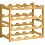 Vīna plaukts Homcom 43x23,5x38cm, gaiši brūnā krāsā