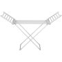 Veļas žāvētājs Homcom 144x53x91cm., sudraba/balts
