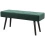 Mīksts sols Homcom 100x36x45cm, tumši zaļš/melns